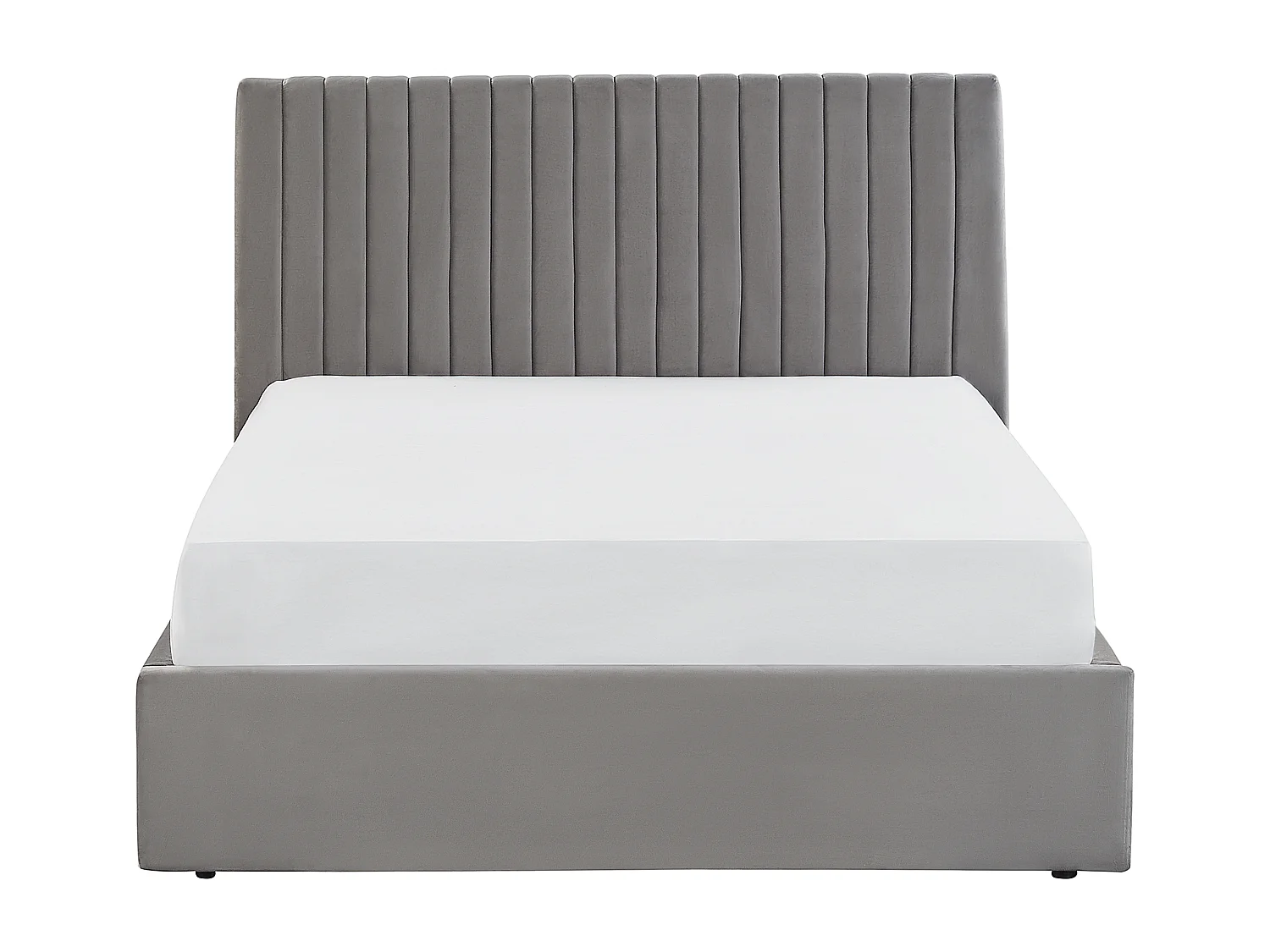 Letto contenitore Velluto VION 140 x 200 cm Grigio