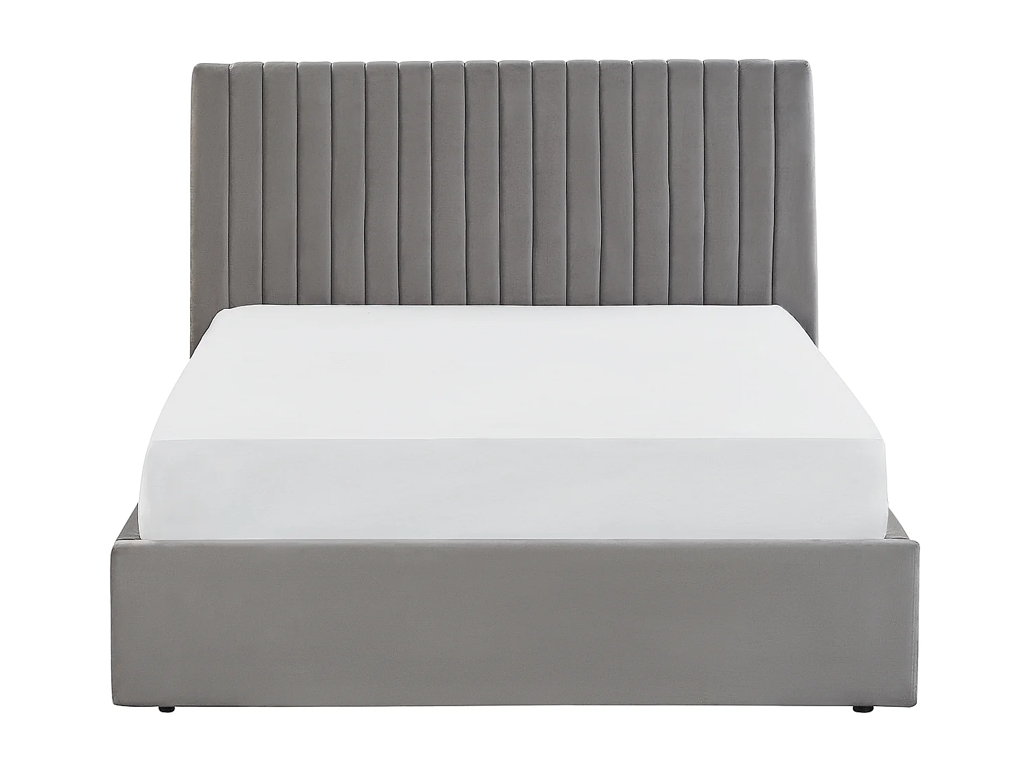 Letto contenitore Velluto VION 140 x 200 cm Grigio