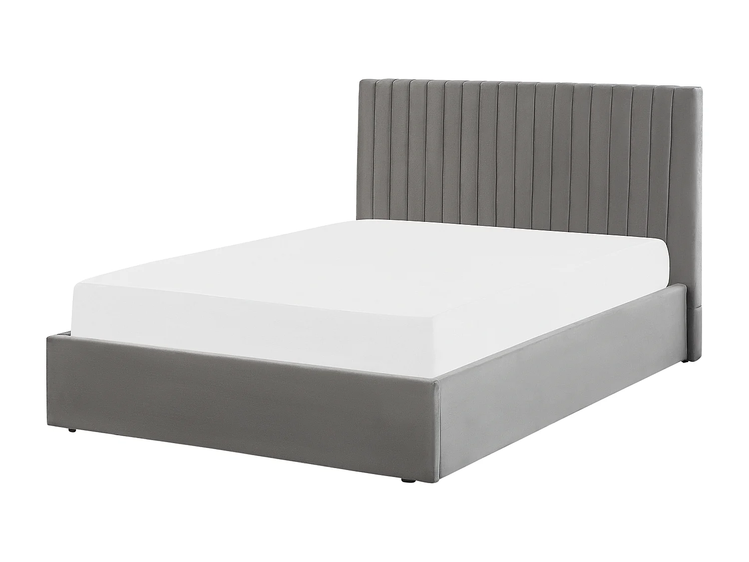 Letto contenitore Velluto VION 140 x 200 cm Grigio