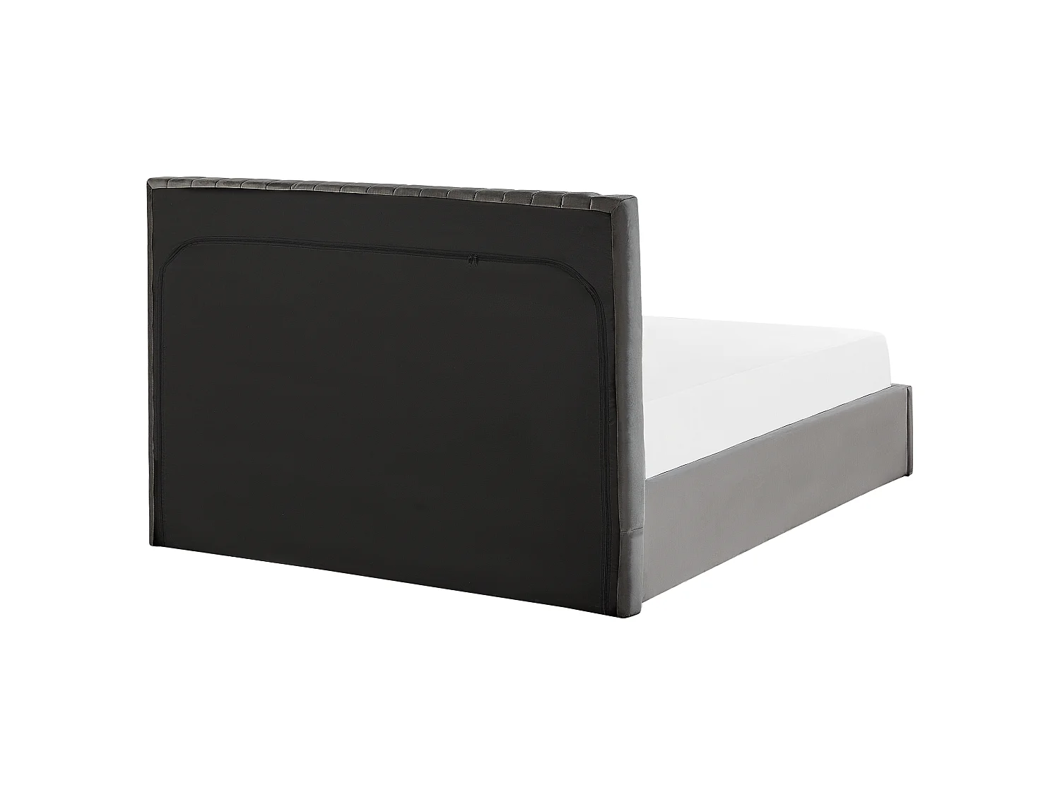 Bett mit Stauraum Samtstoff VION 140 x 200 cm Grau