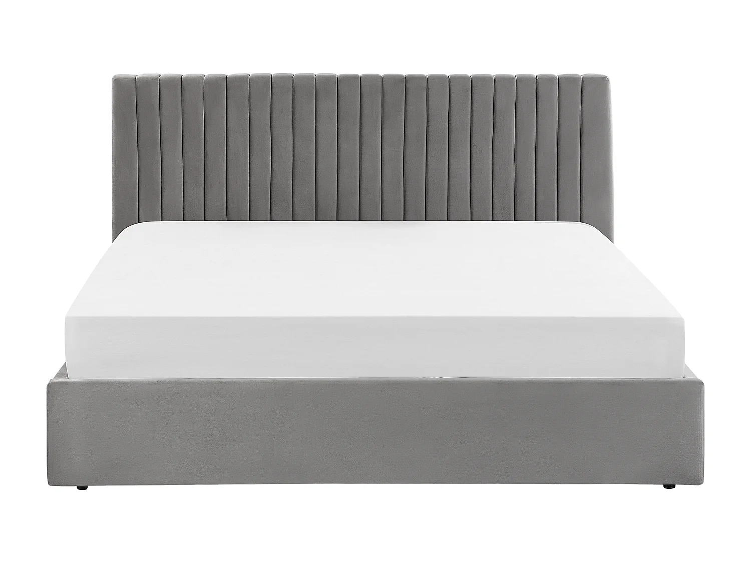 Cama baú Veludo VION 180 x 200 cm Cinzento