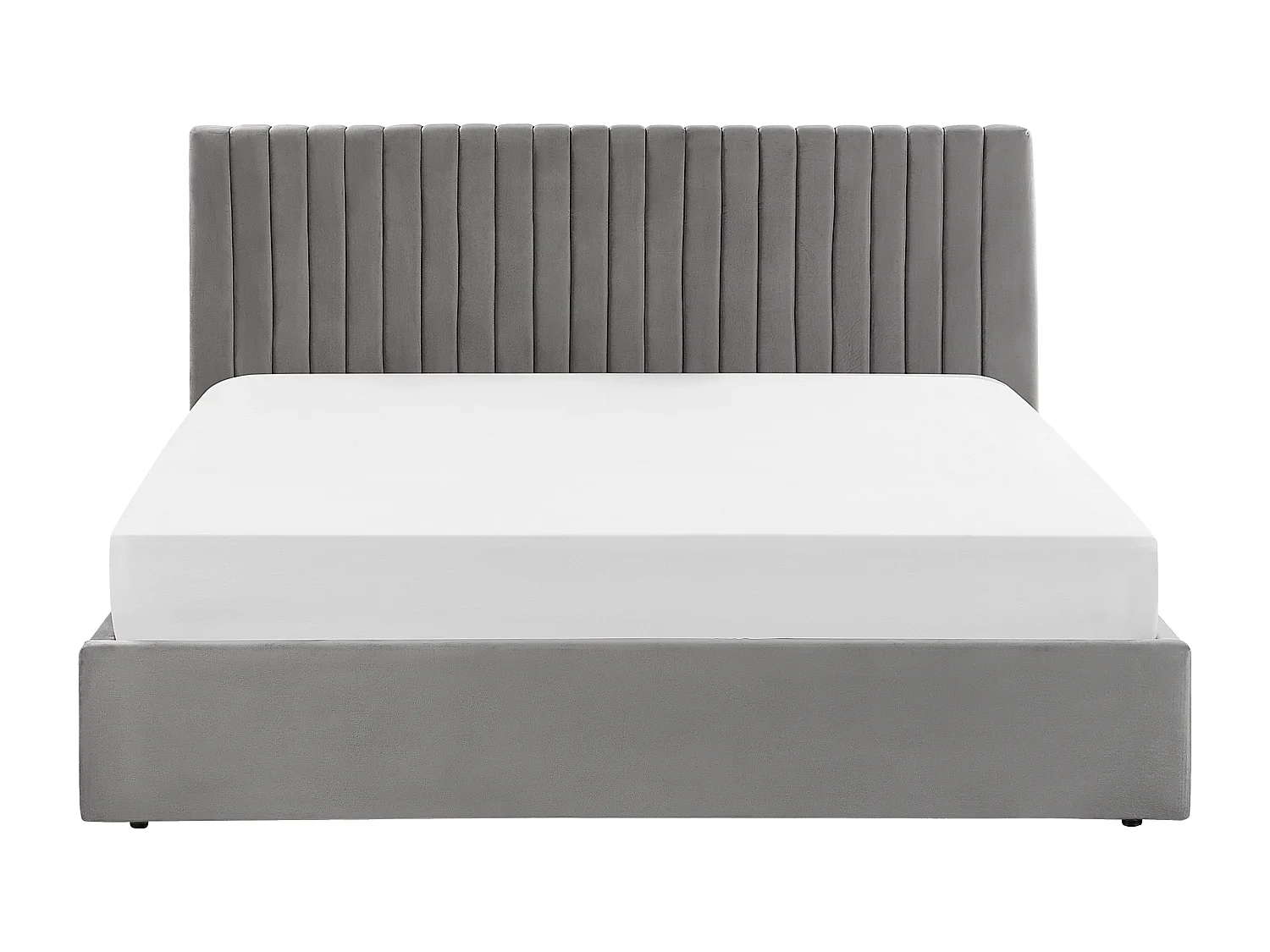 Cama baú Veludo VION 180 x 200 cm Cinzento