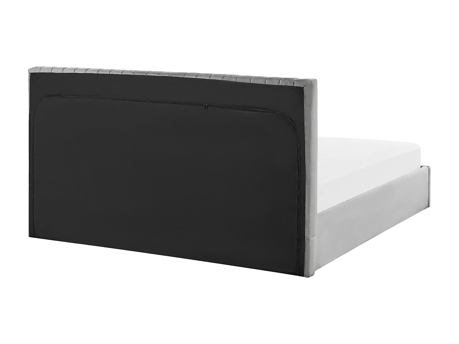 Lit ottoman Velours VION 180 x 200 cm Gris