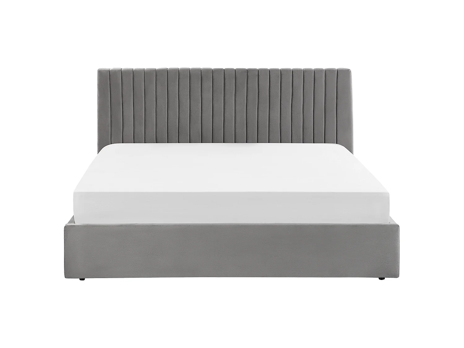 Bed met opbergruimte Fluweel VION 180 x 200 cm Grijs