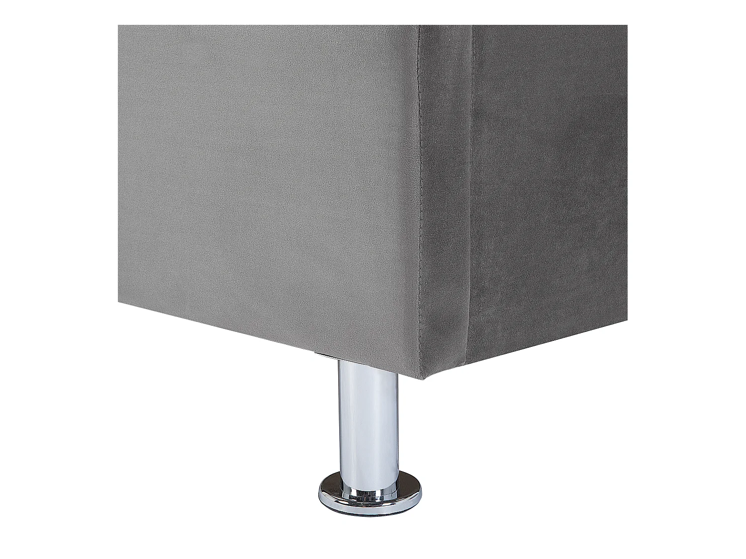 Bed Fluweel METZ 180 x 200 cm Donkergrijs