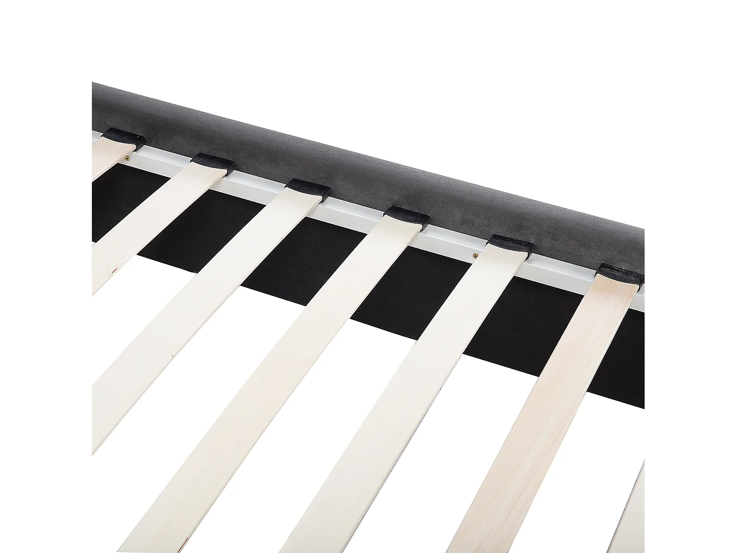 Lit avec sommier Velours METZ 180 x 200 cm Gris foncé