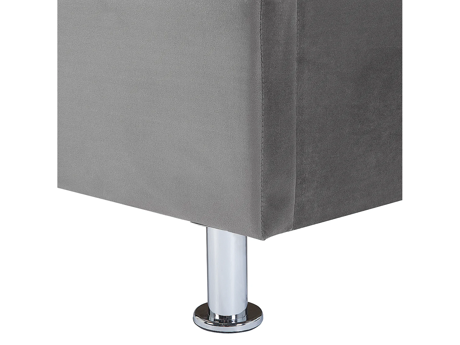 Bed Fluweel METZ 180 x 200 cm Donkergrijs