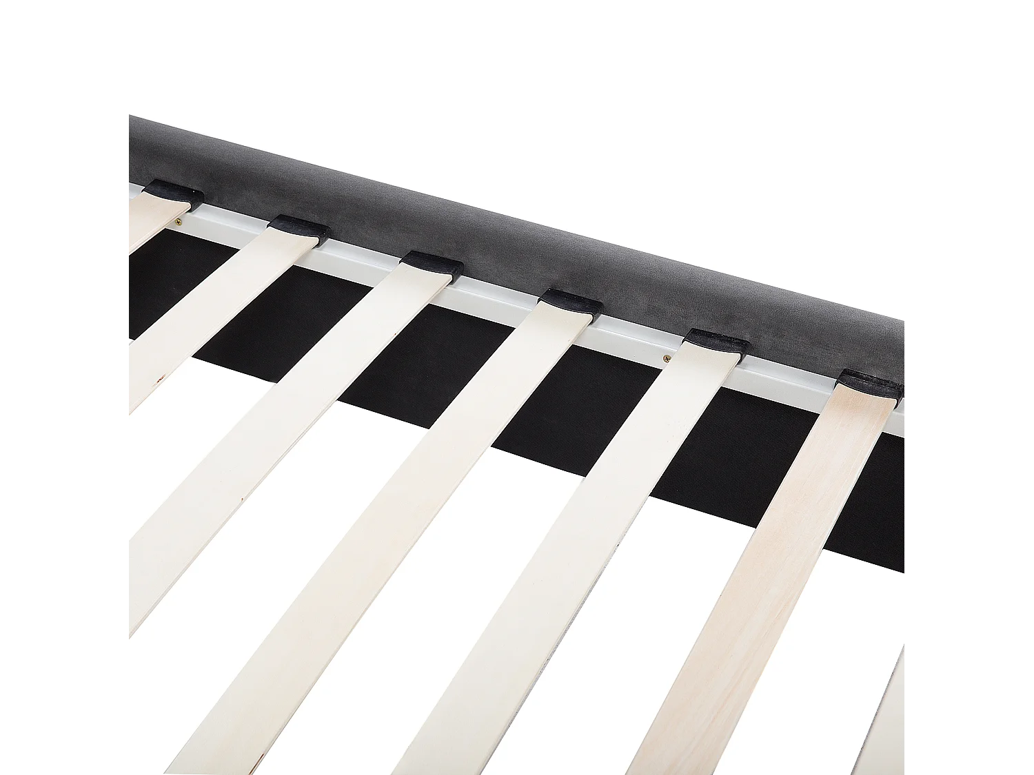 Bed Fluweel METZ 180 x 200 cm Donkergrijs