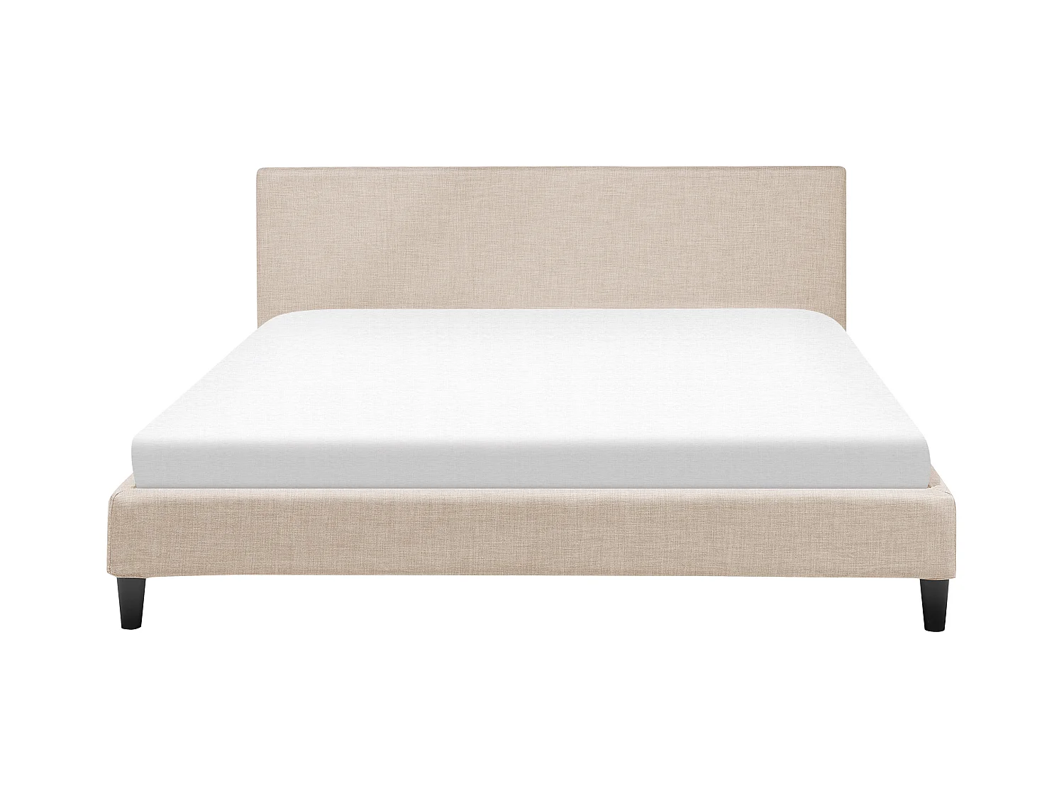 Lit avec sommier Tissu FITOU 180 x 200 cm Beige