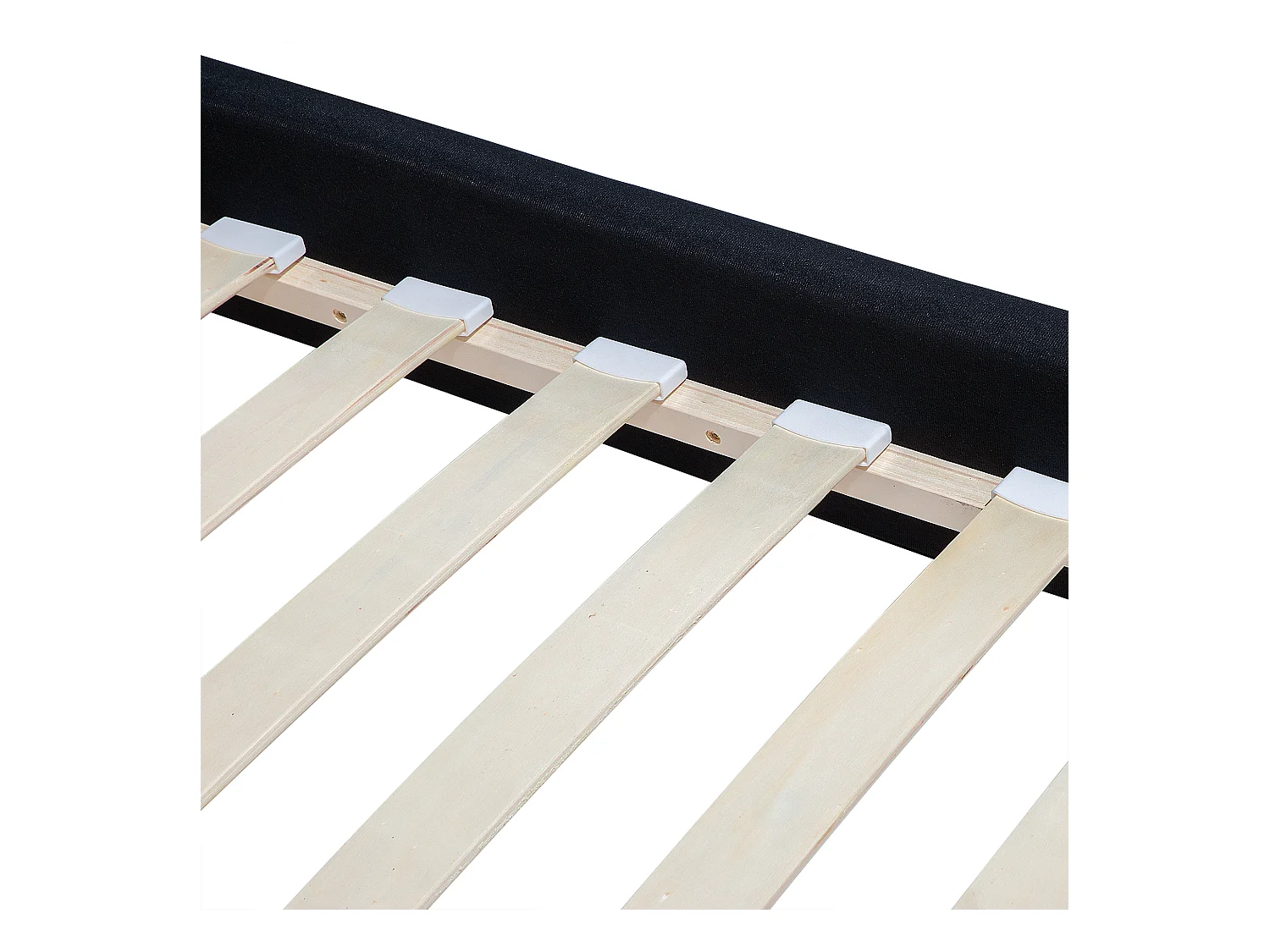 Lit avec sommier Tissu FITOU 180 x 200 cm Beige