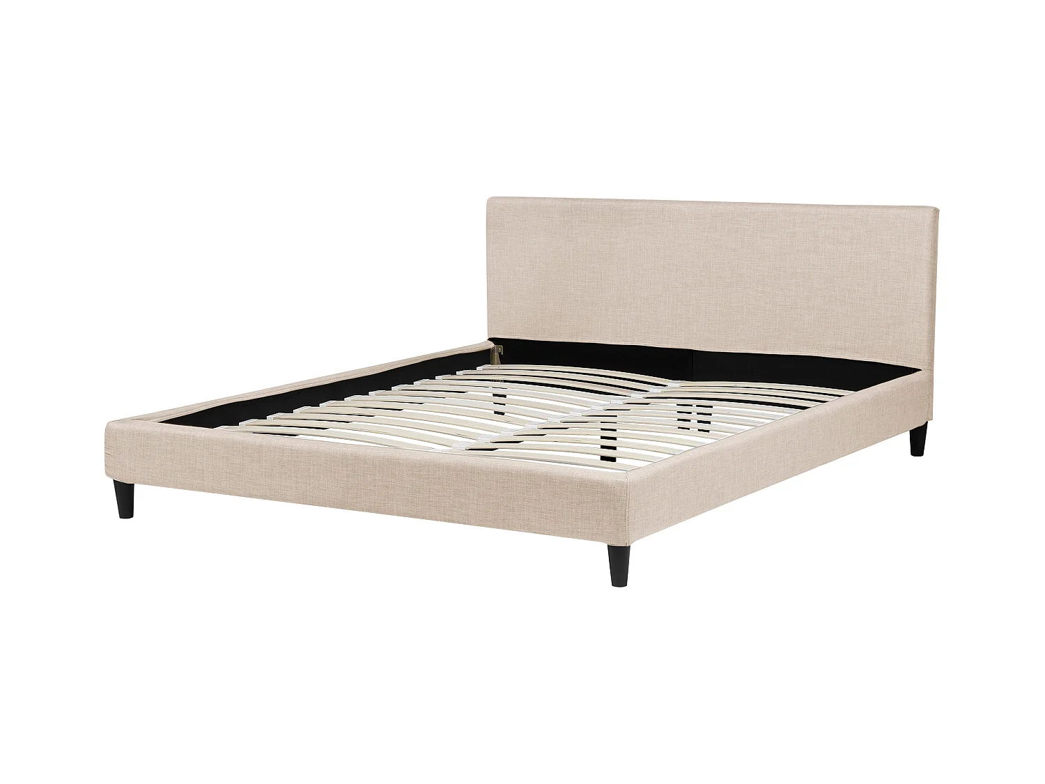 Lit avec sommier Tissu FITOU 180 x 200 cm Beige