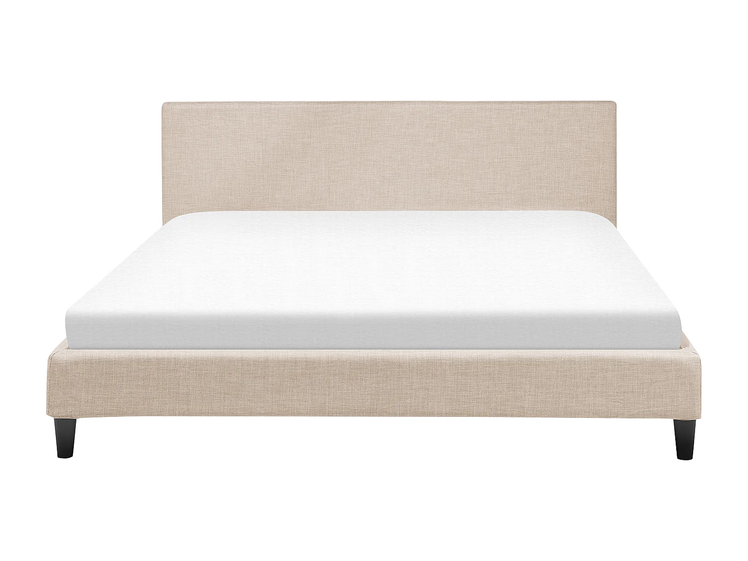 Lit avec sommier Tissu FITOU 180 x 200 cm Beige
