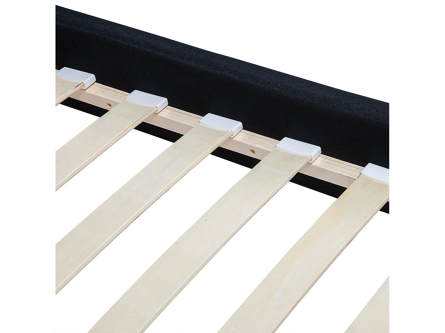 Lit avec sommier Tissu FITOU 180 x 200 cm Beige