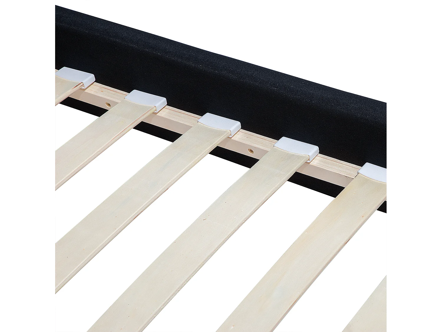 Lit avec sommier Tissu FITOU 180 x 200 cm Beige