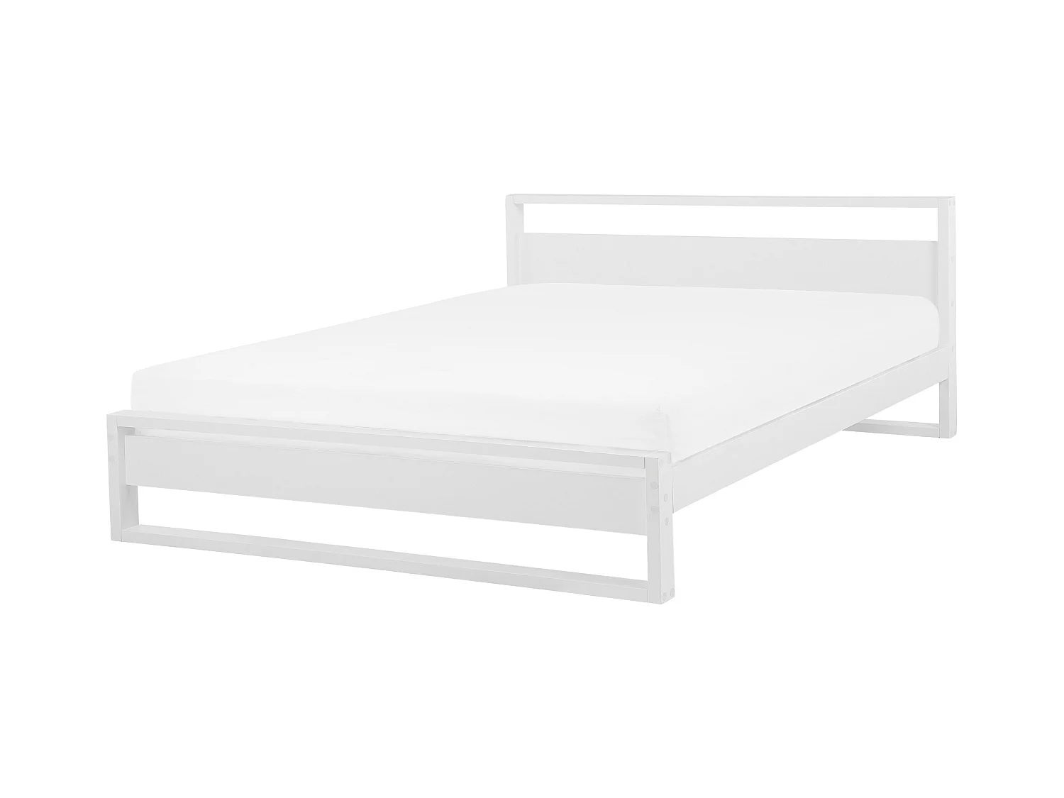 Lit avec sommier Bois de pin GIULIA 180 x 200 cm Blanc