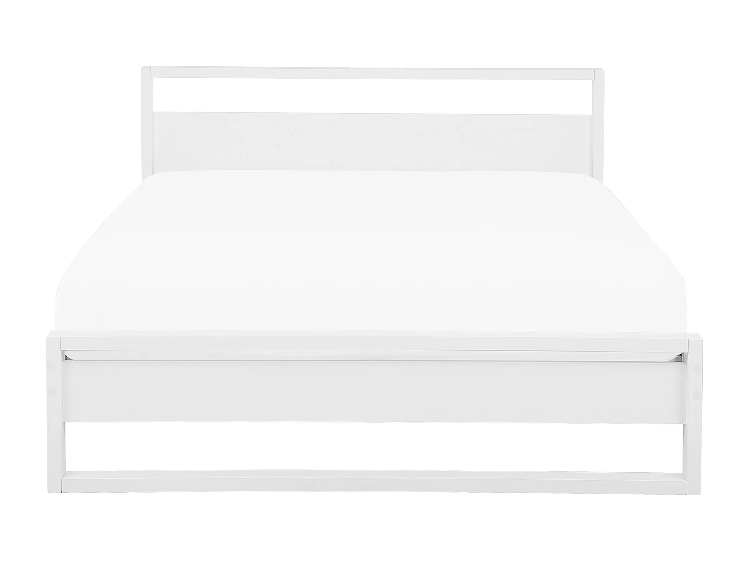 Modernes Bett aus Holz in Weiß mit Lattenrost 180 x 200 cm Giulia