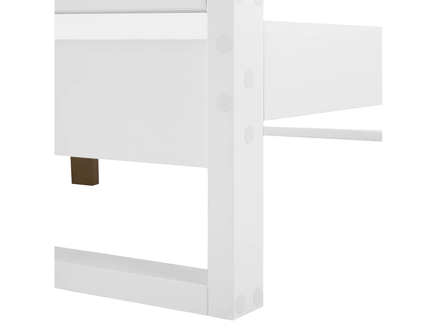 Modernes Bett aus Holz in Weiß mit Lattenrost 180 x 200 cm Giulia