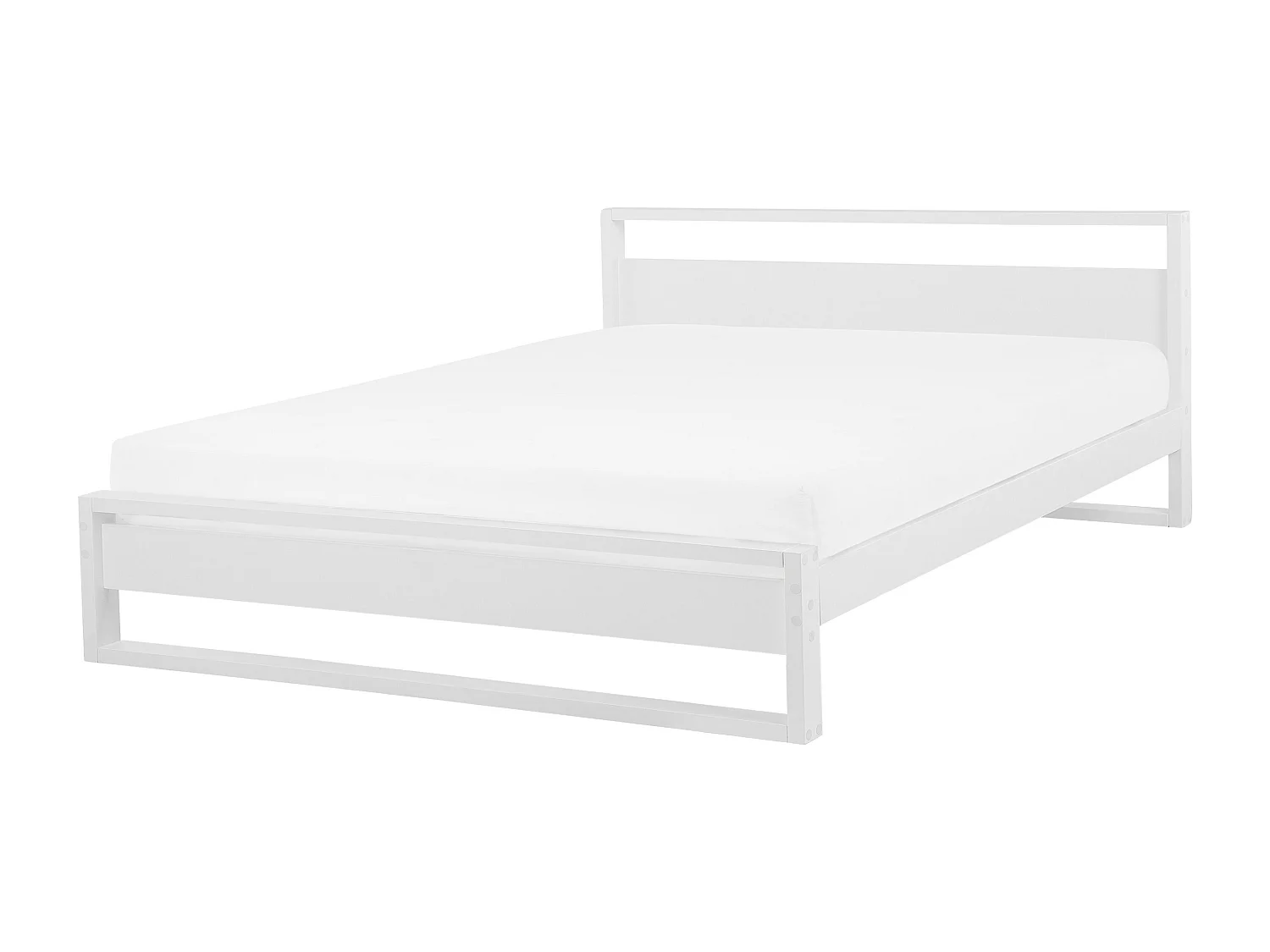 Lit avec sommier Bois de pin GIULIA 180 x 200 cm Blanc