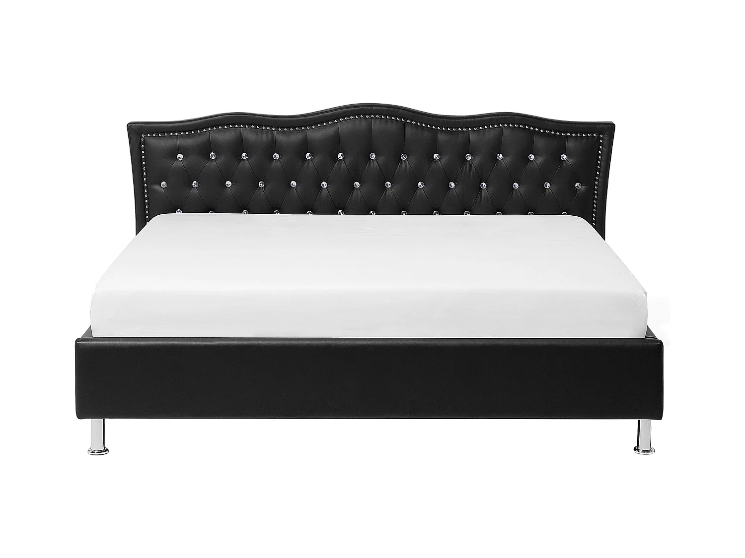 Bed Kunstleer METZ 180 x 200 cm Zwart