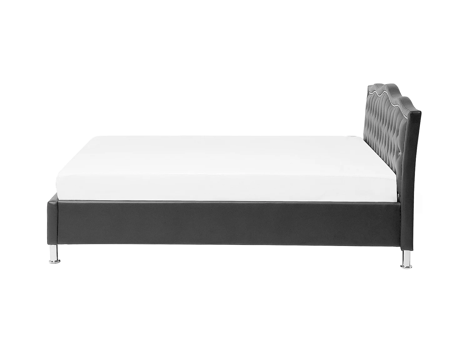 Bed Kunstleer METZ 180 x 200 cm Zwart