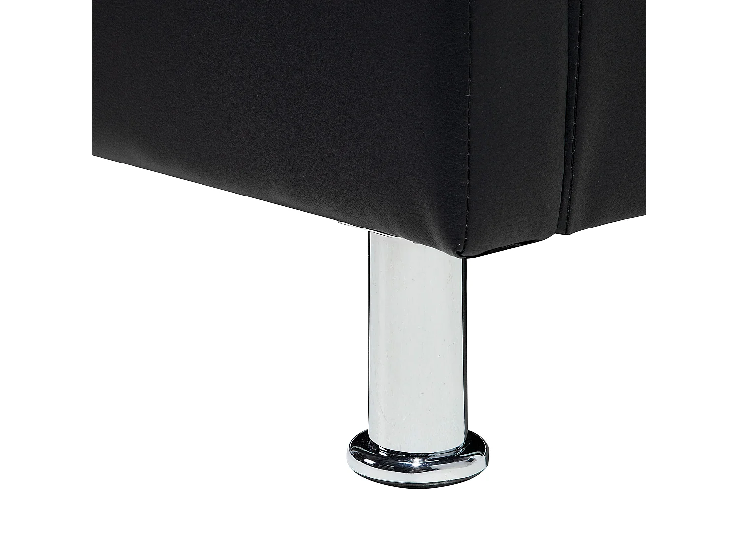 Lit avec sommier Cuir PU METZ 180 x 200 cm Noir