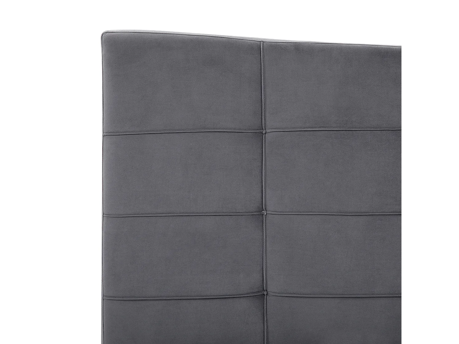 Lit avec sommier Velours LANNION 160 x 200 cm Gris foncé