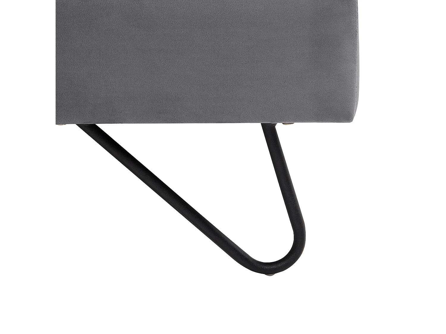 Lit avec sommier Velours LANNION 160 x 200 cm Gris foncé