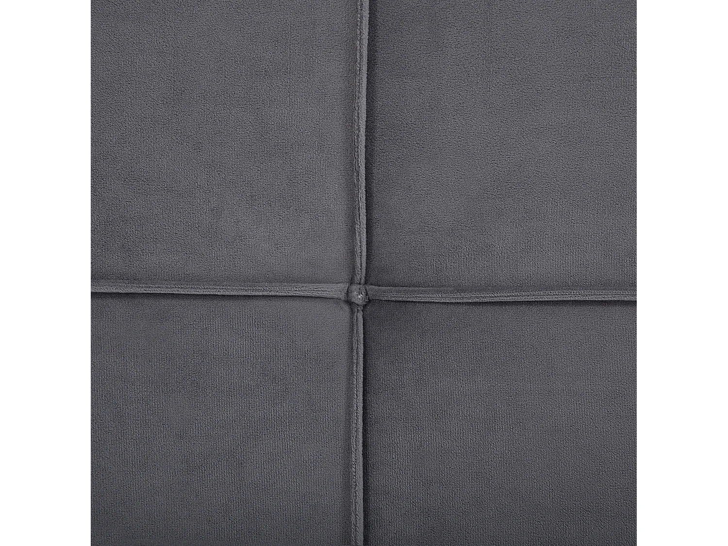 Lit avec sommier Velours LANNION 160 x 200 cm Gris foncé