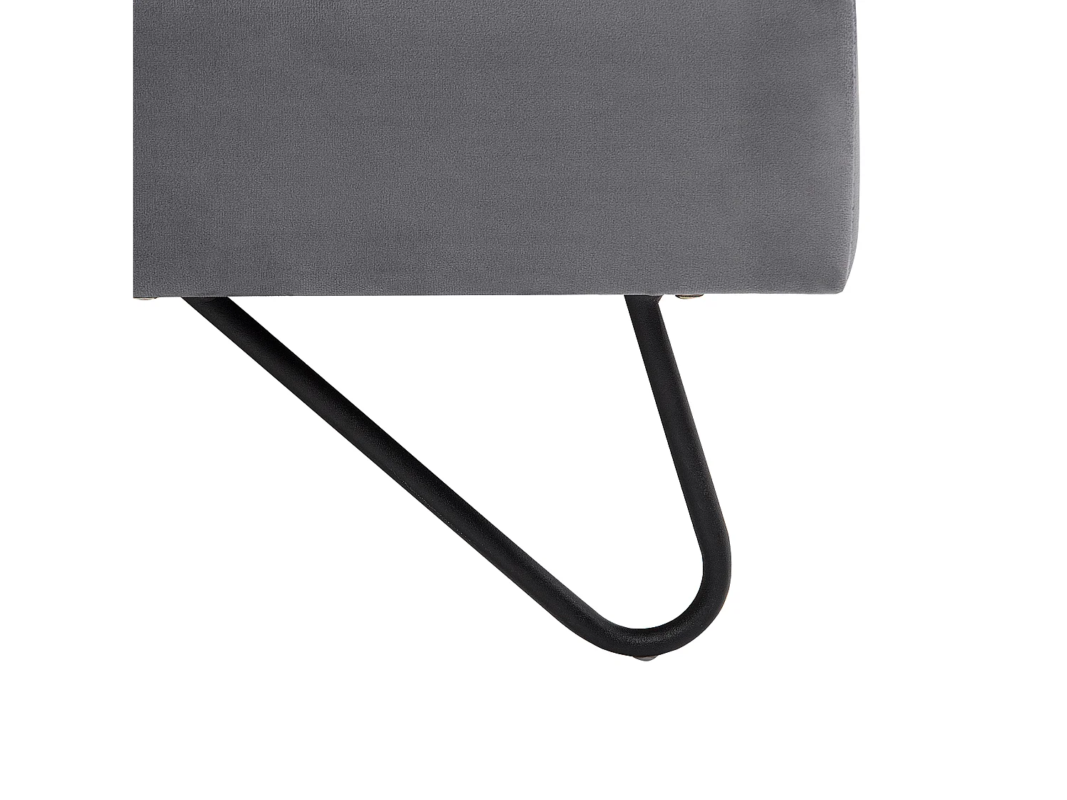 Lit avec sommier Velours LANNION 160 x 200 cm Gris foncé