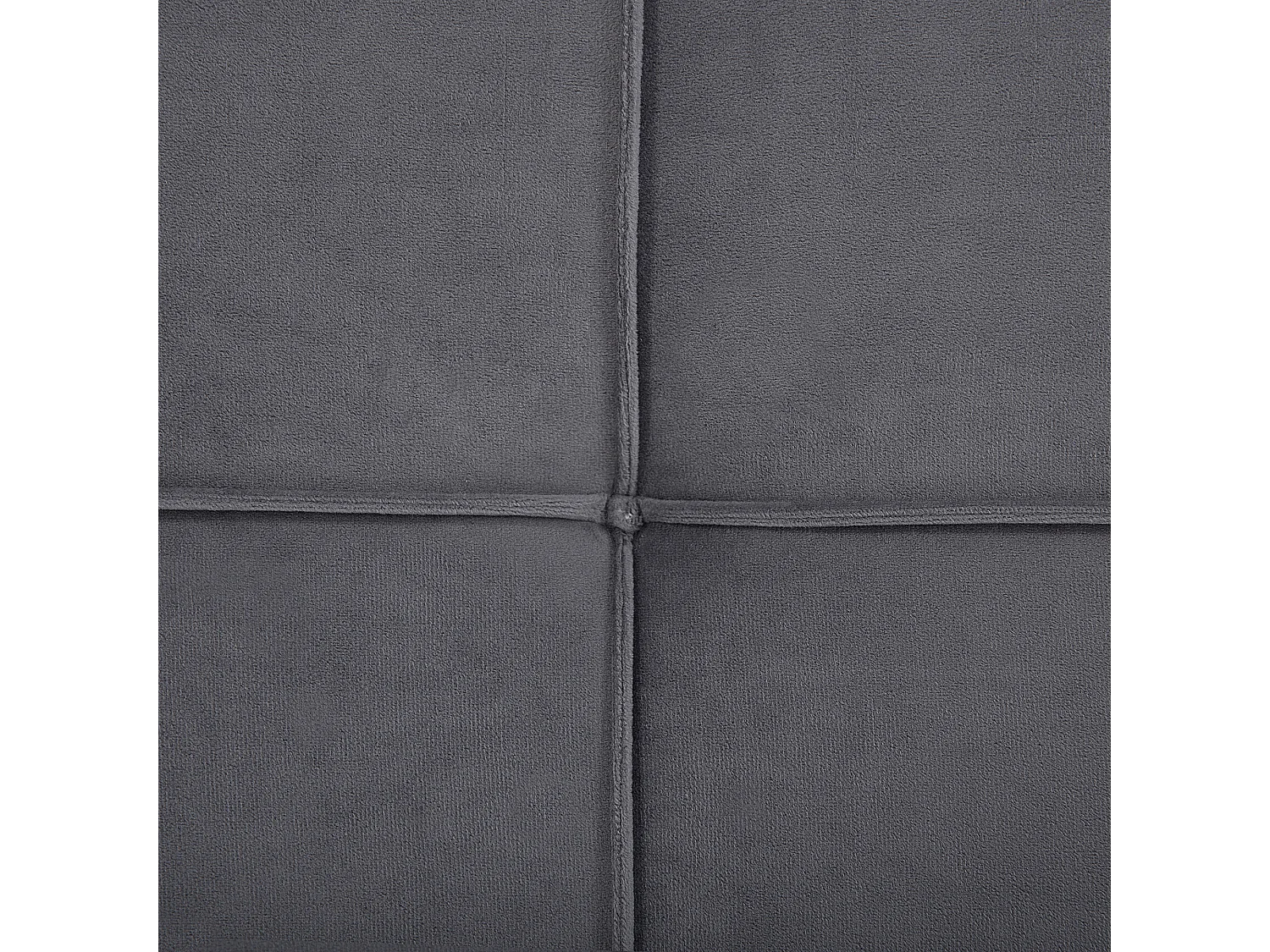 Lit avec sommier Velours LANNION 160 x 200 cm Gris foncé