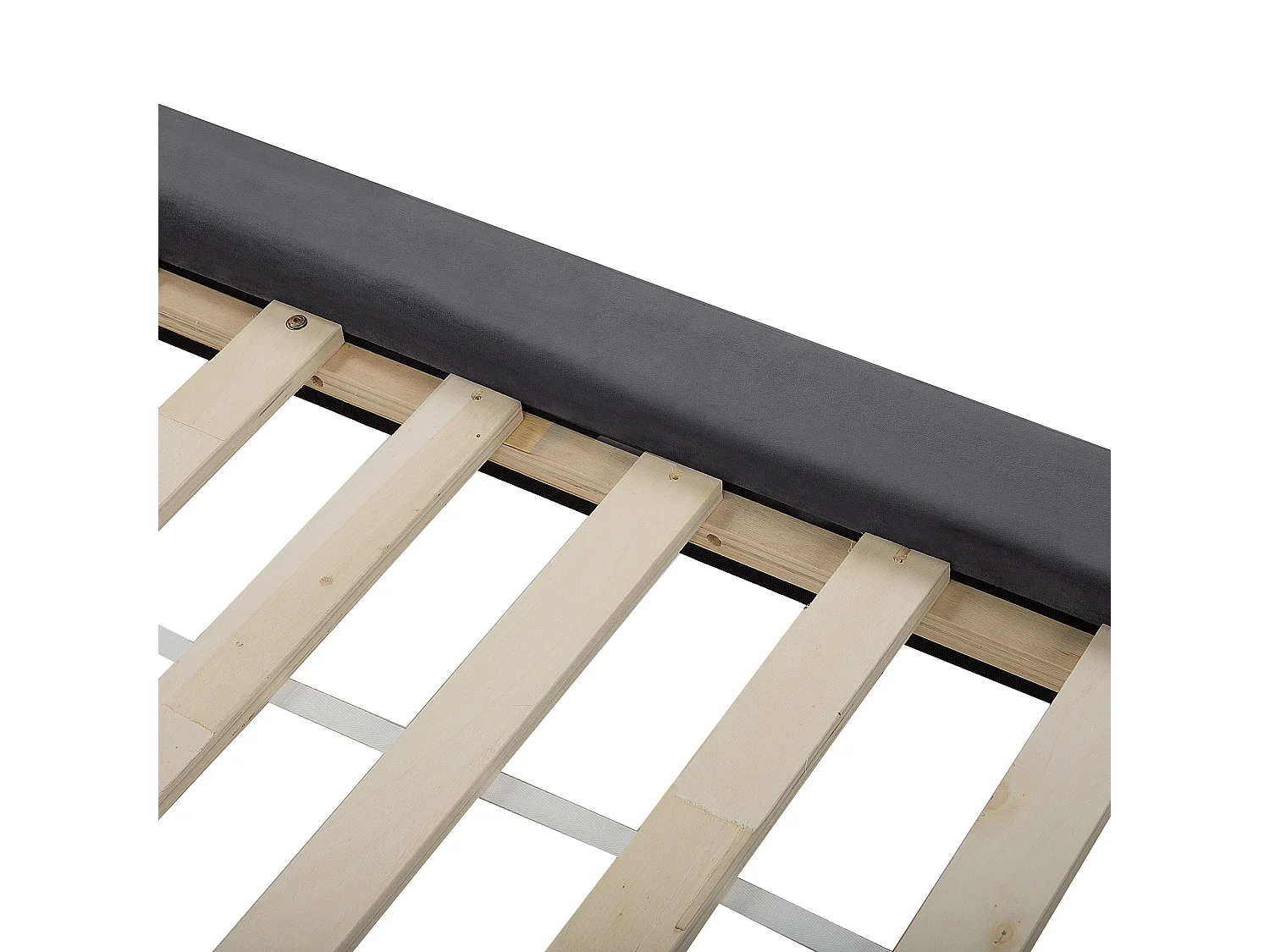 Bed Fluweel LANNION 160 x 200 cm Donkergrijs