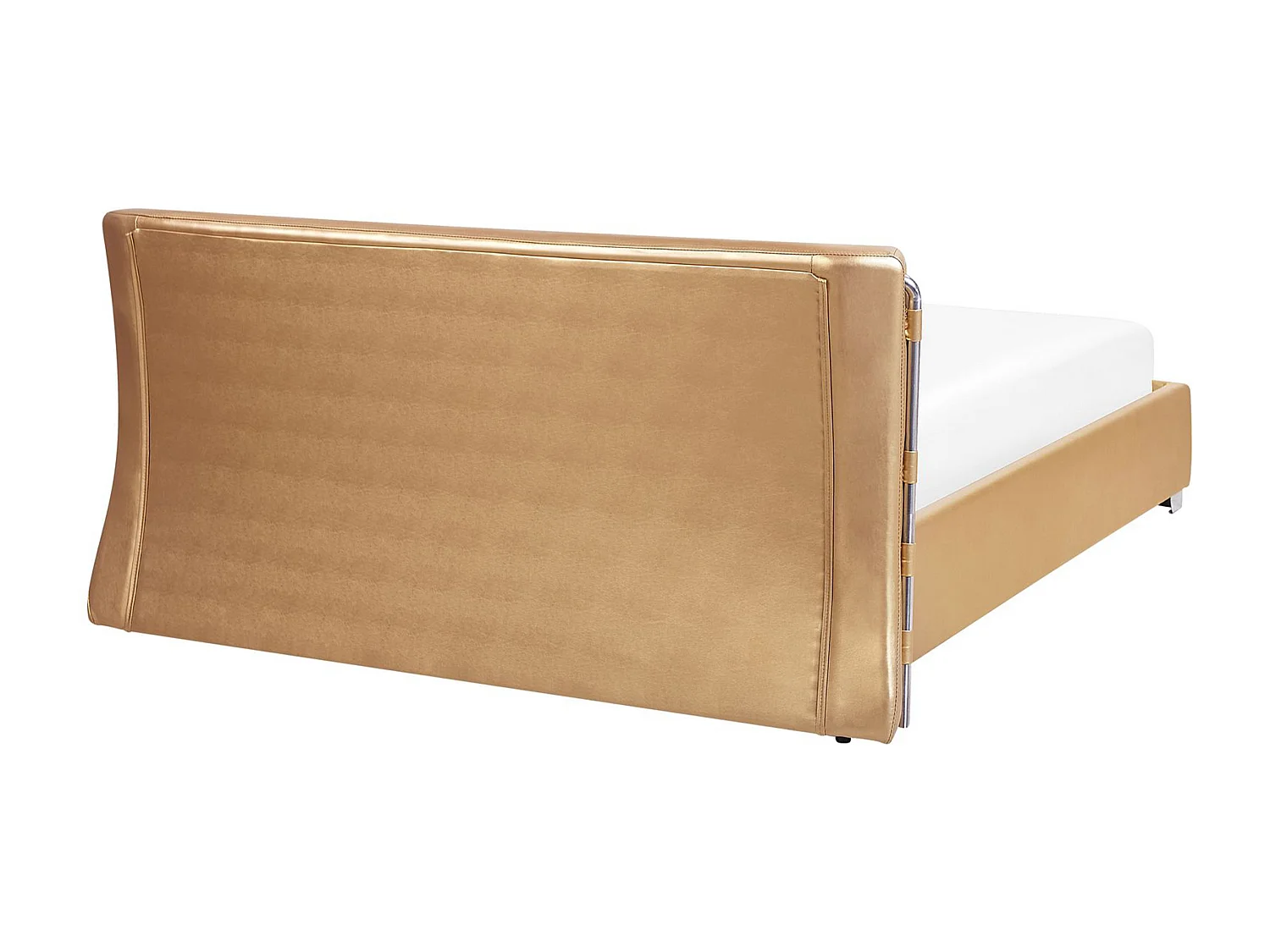 Extravagantes Lederbett in Gold 140x200 cm Paris