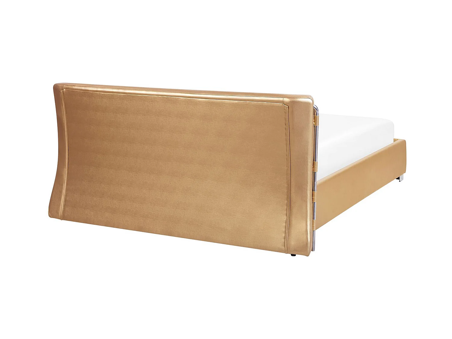 Extravagantes Lederbett in Gold 140x200 cm Paris