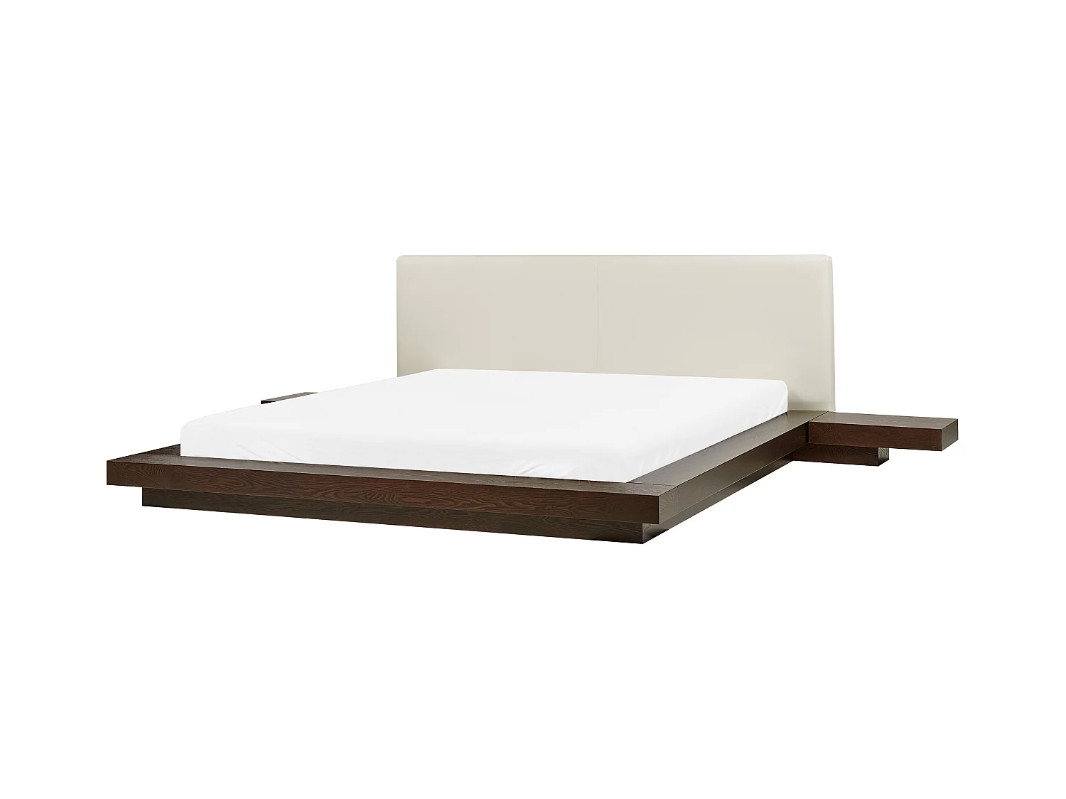 Letto Pelle sintetica ZEN 180 x 200 cm Frasino scuro