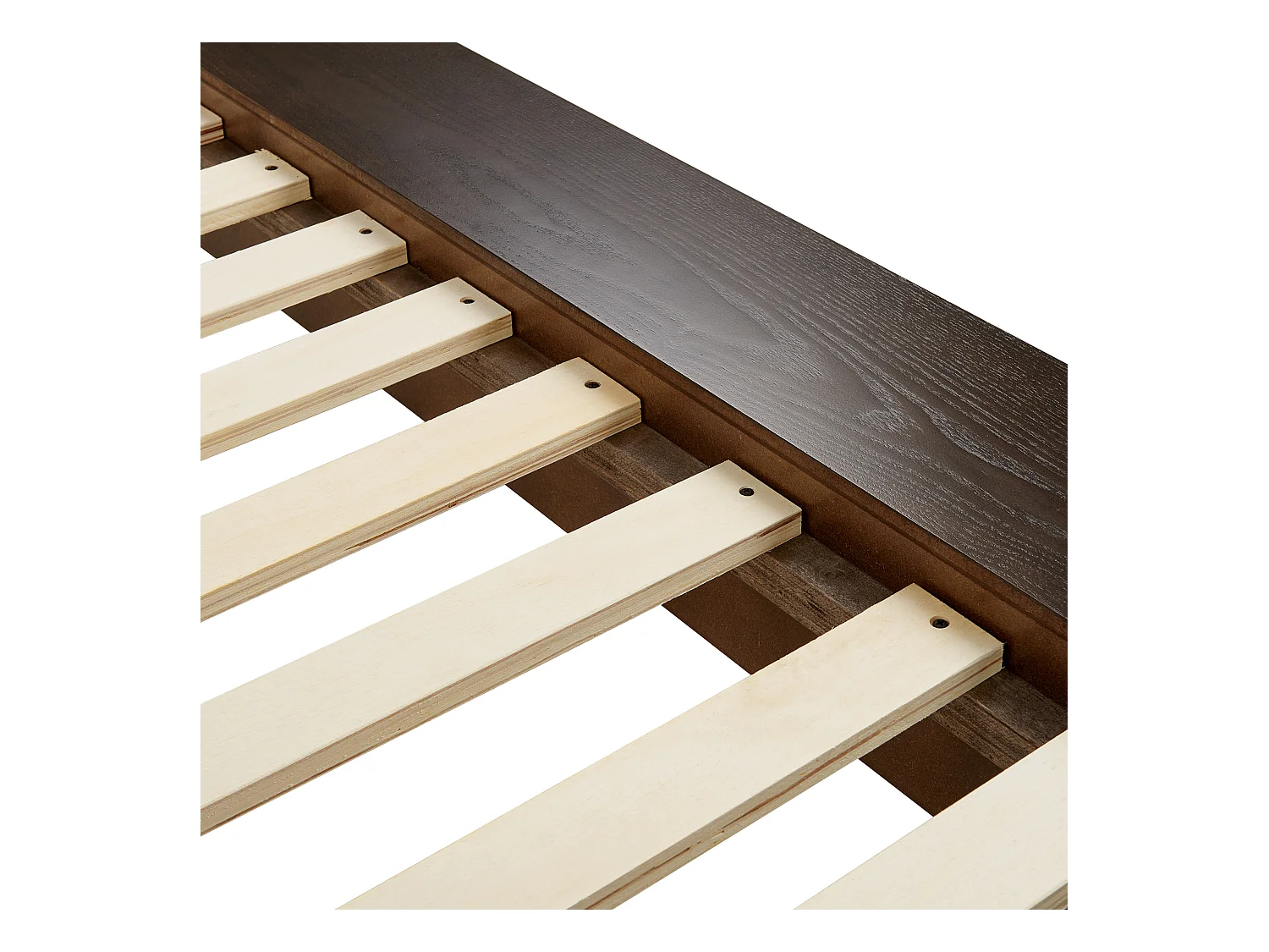 Letto Pelle sintetica ZEN 180 x 200 cm Frasino scuro