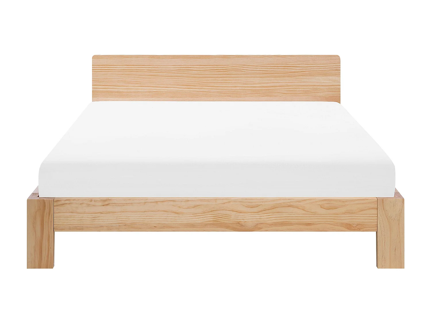 Bed Dennenhout ROYAN 140 x 200 cm Lichtbruin