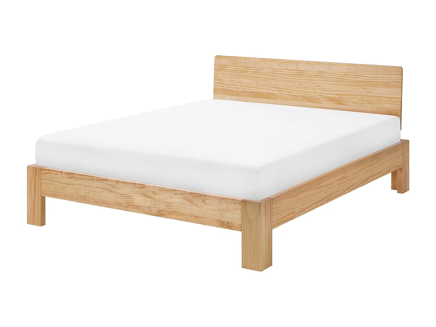Bed Dennenhout ROYAN 140 x 200 cm Lichtbruin