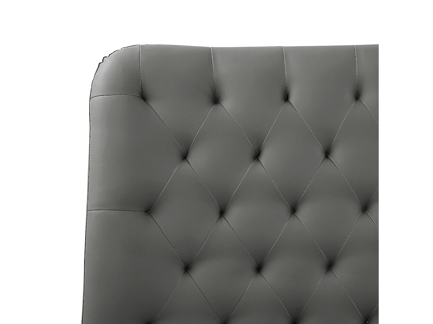 Bed Kunstleer ESSONNE 160 x 200 cm Grijs