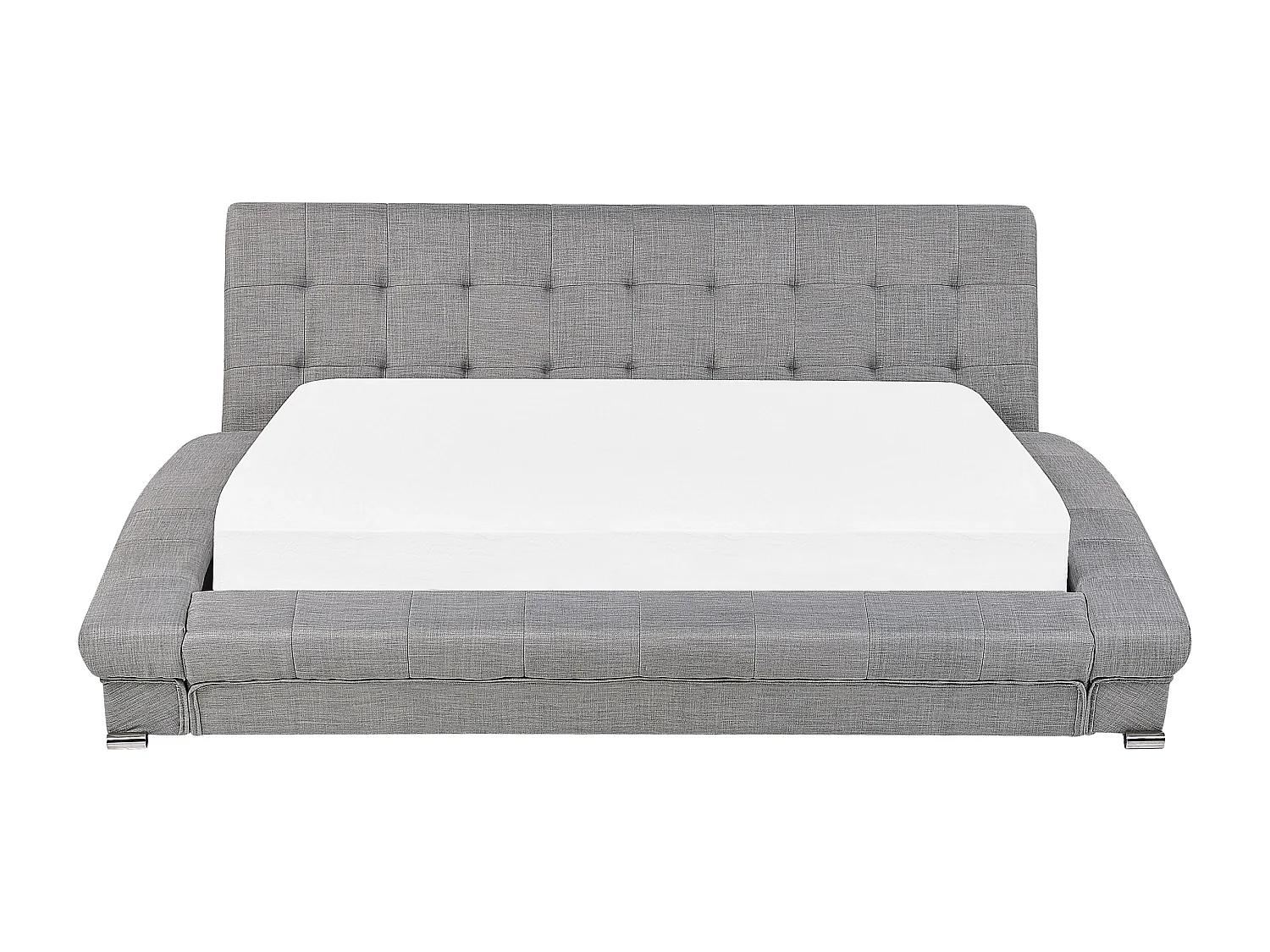 Lit avec sommier Tissu LILLE 160 x 200 cm Gris