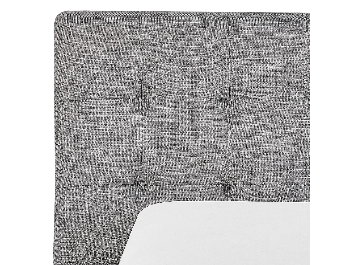 Lit avec sommier Tissu LILLE 160 x 200 cm Gris