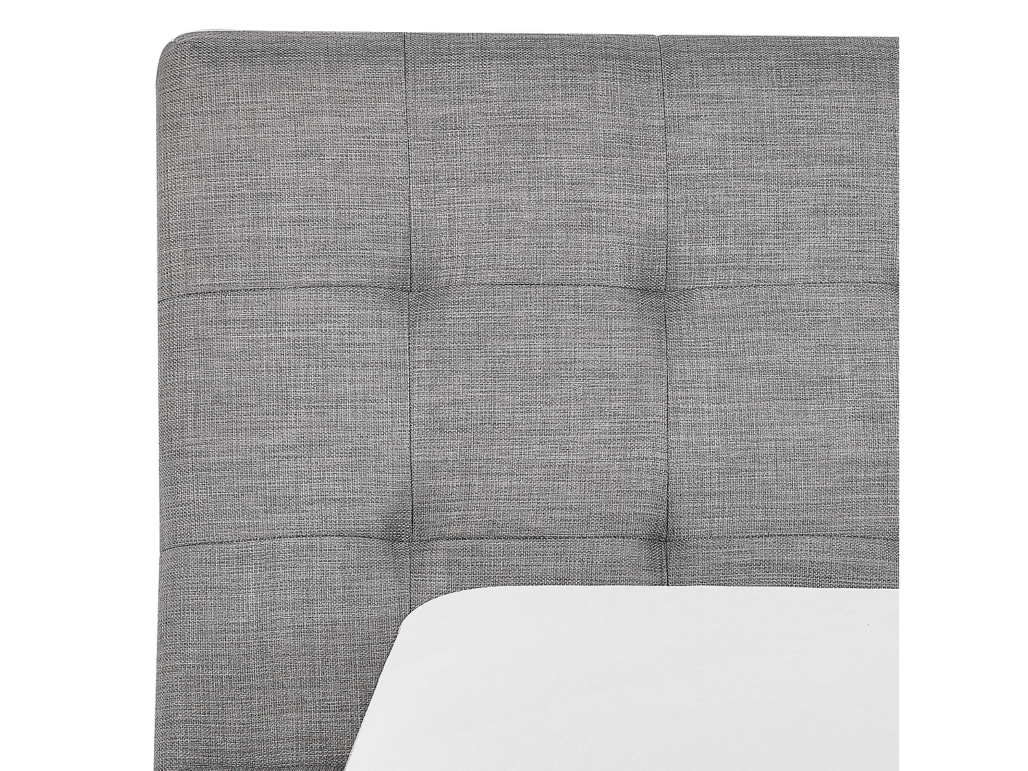 Lit avec sommier Tissu LILLE 160 x 200 cm Gris