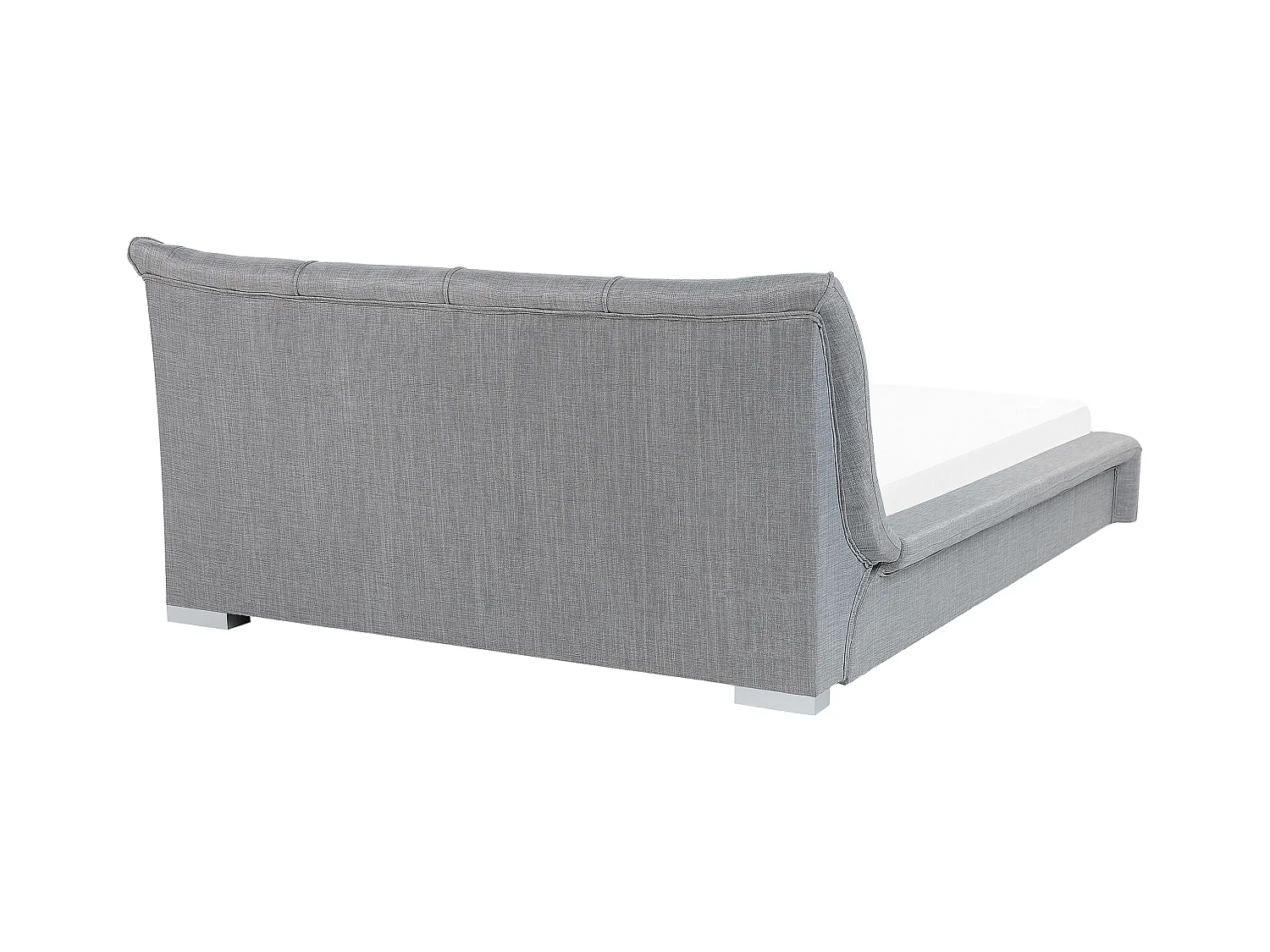 Lit avec sommier Tissu NANTES 160 x 200 cm Gris clair