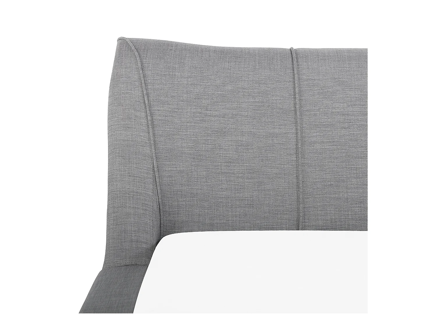 Lit avec sommier Tissu NANTES 160 x 200 cm Gris clair