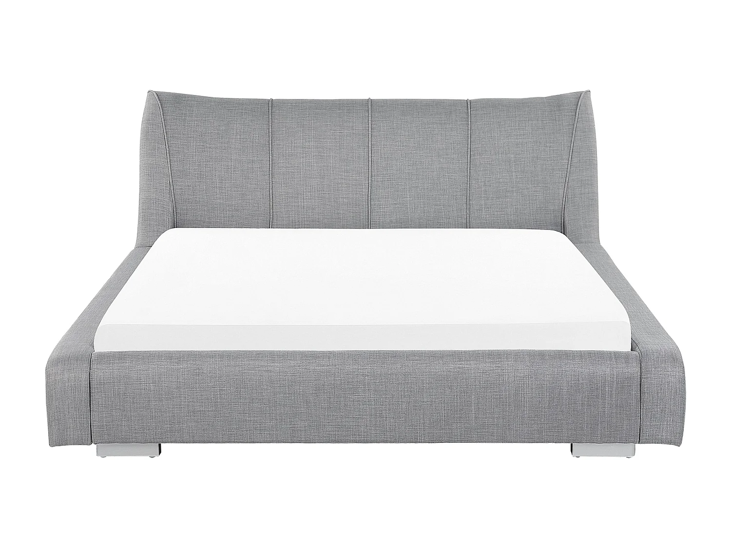 Letto Tessuto NANTES 160 x 200 cm Grigio chiaro