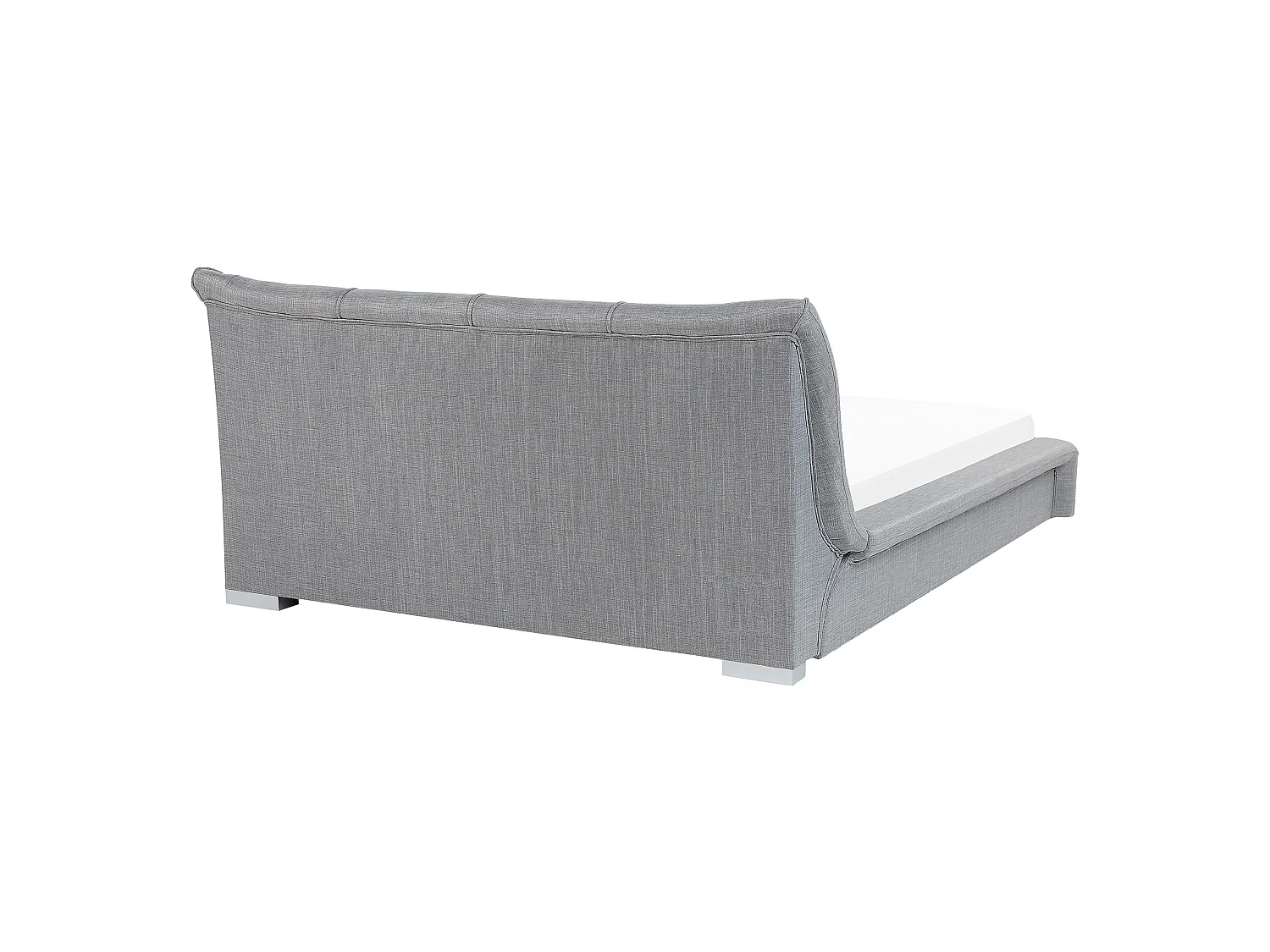 Lit avec sommier Tissu NANTES 160 x 200 cm Gris clair