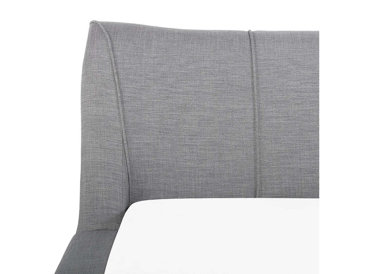 Lit avec sommier Tissu NANTES 160 x 200 cm Gris clair