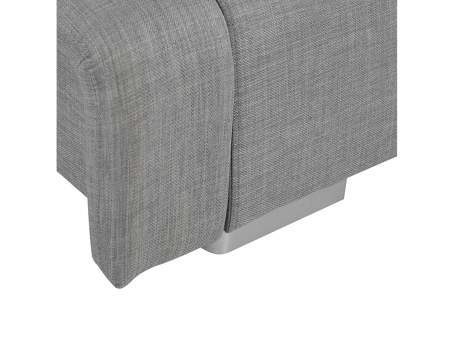 Lit avec sommier Tissu NANTES 160 x 200 cm Gris clair