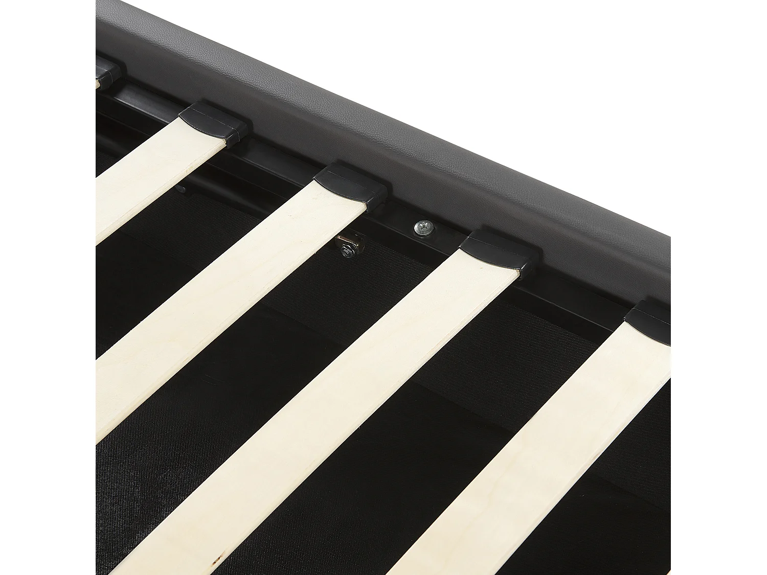 Bed met opbergruimte Kunstleer DREUX 140 x 200 cm Donkergrijs