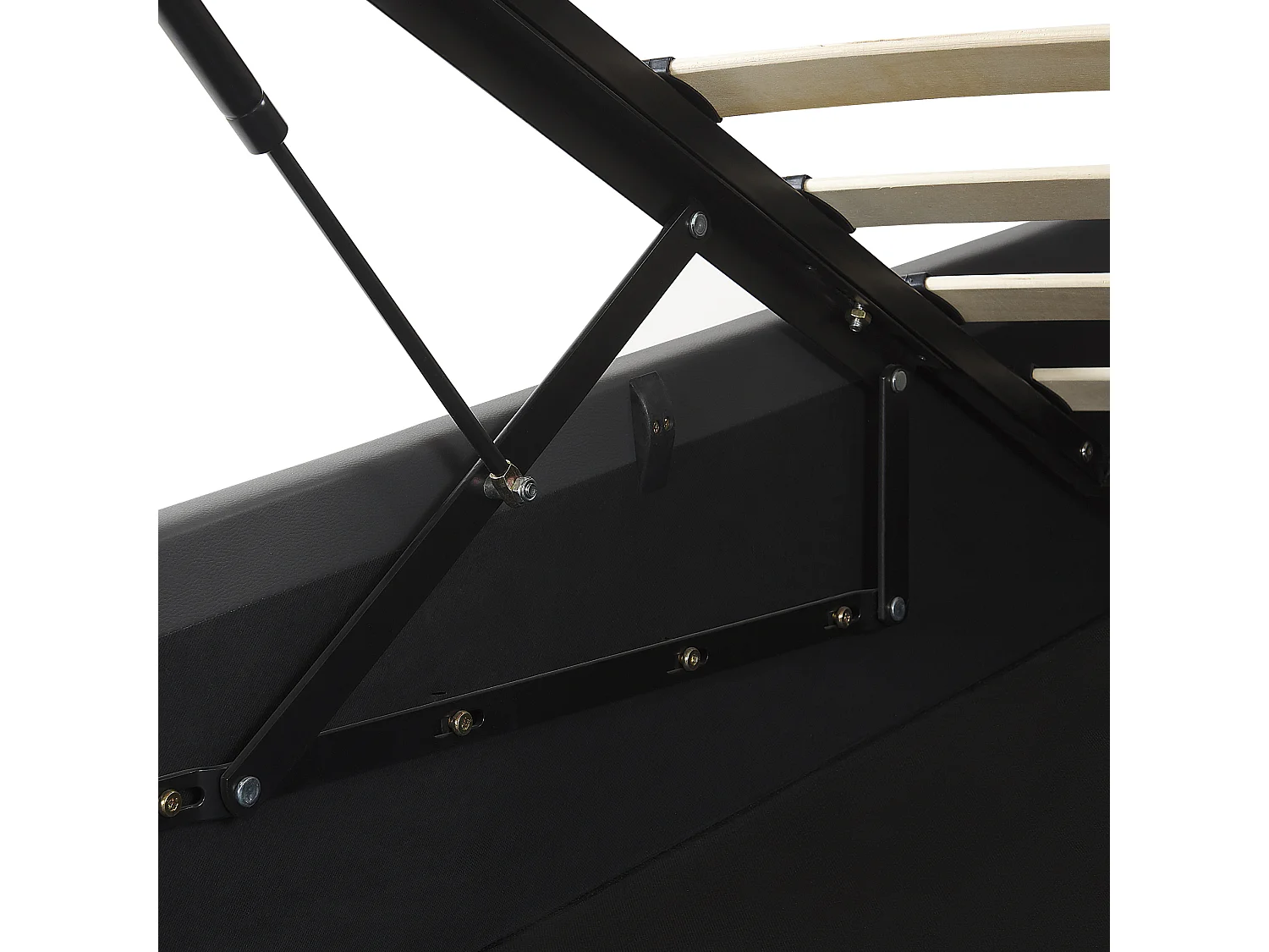 Bed met opbergruimte Kunstleer DREUX 140 x 200 cm Donkergrijs