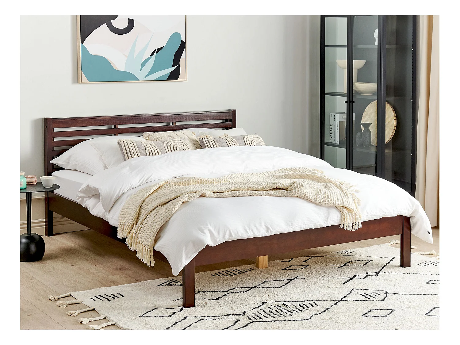 Bed Dennenhout CARNAC 160 x 200 cm Donkerbruin